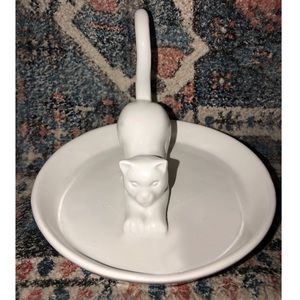 Urban outfitters cat jewelry bowl and decoration